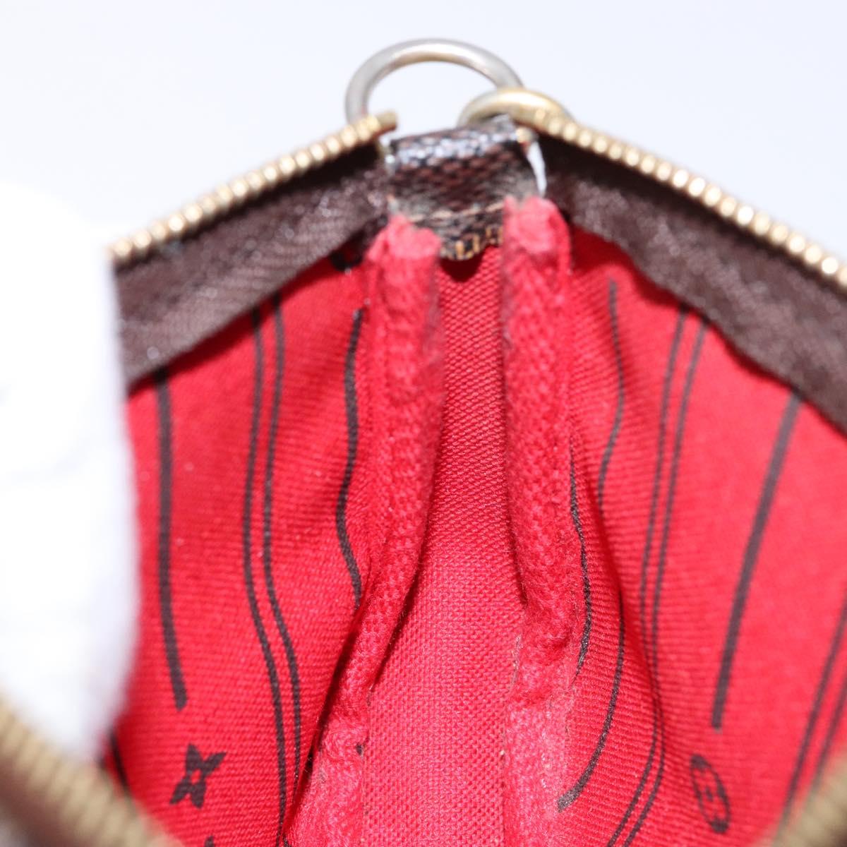Louis Vuitton Mini Pochette Accessoires, Brown, Canvas, handbag