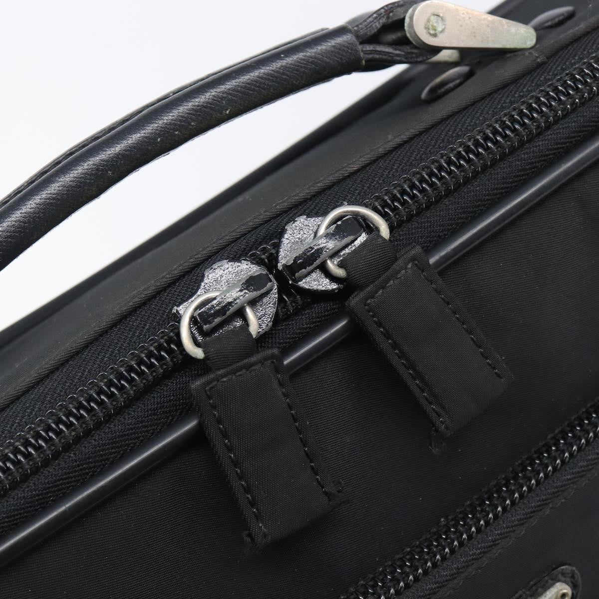 Prada Briefcase Tessuto and Saffiano Leather, Black, Nylon, Briefcase