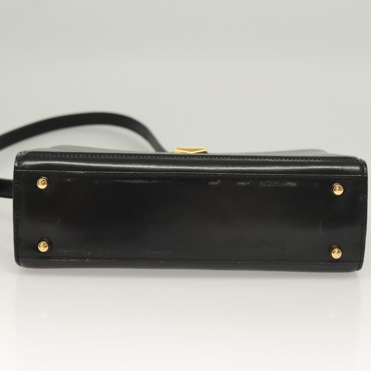 Bally Vintage Leather, Black, Leather, Shoulder Bag