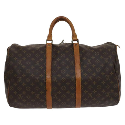 Louis Vuitton Keepall 50, Brown, Canvas, travel