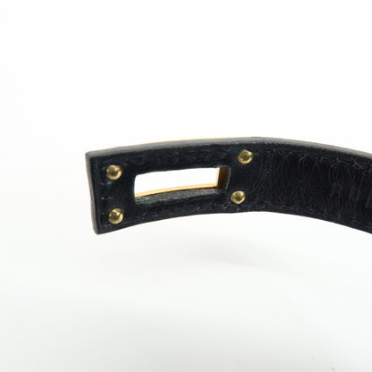Hermes Kelly Double Tour Leather, Black, Leather, Bracelet