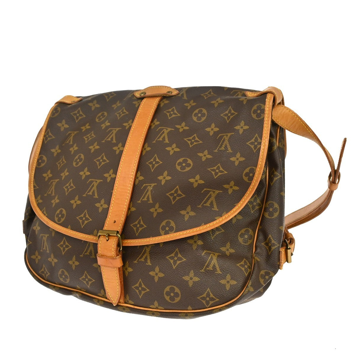 Louis Vuitton Saumur Monogram Canvas, Brown, Canvas, Shoulder Bag