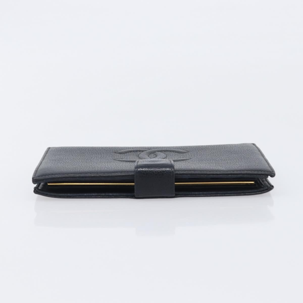 Chanel Timeless CC French Leather, Black, Calfskin, Wallet