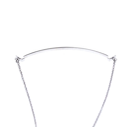 Tiffany & Co. T Smile Pendant 18K White Gold, Silver, White Gold, Necklace