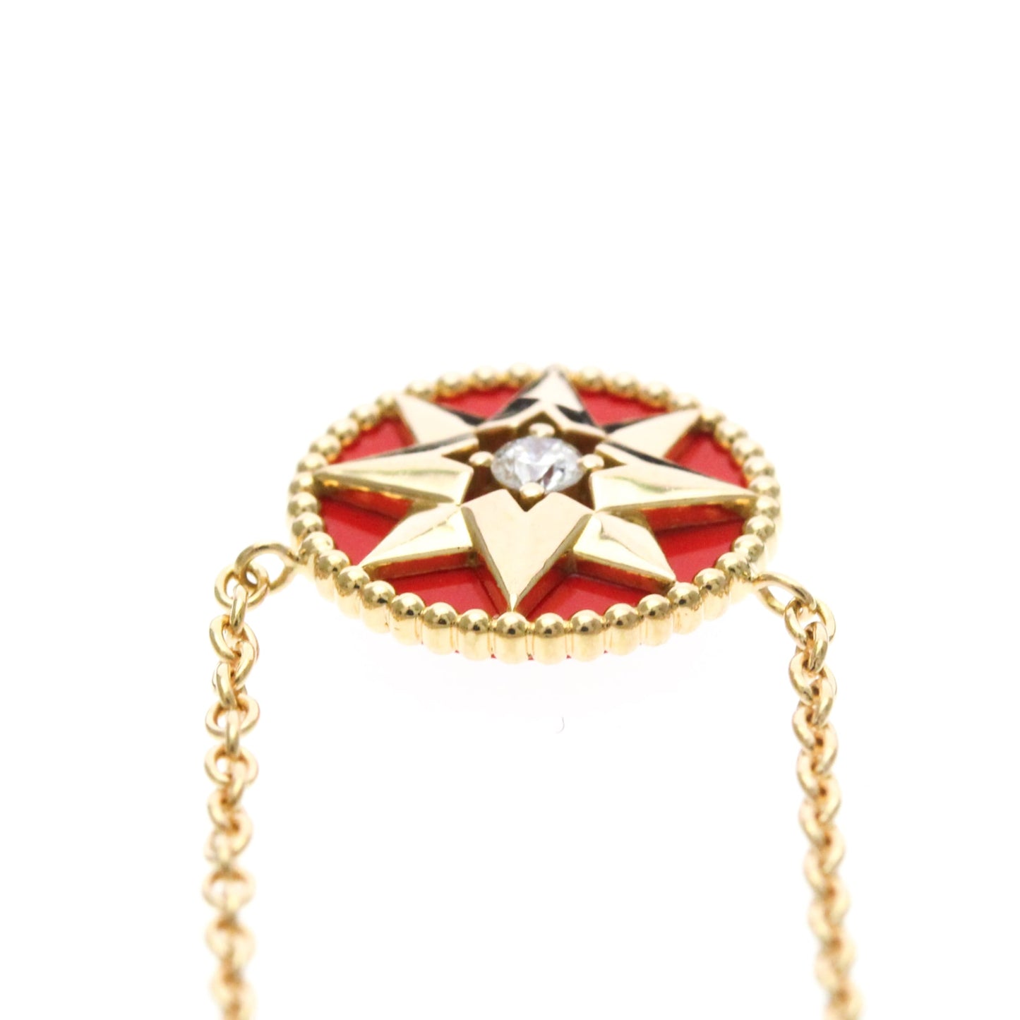 Christian Dior Rose des Vents 18K Rose Gold with Diamonds, Gold, Pink Gold, Necklace