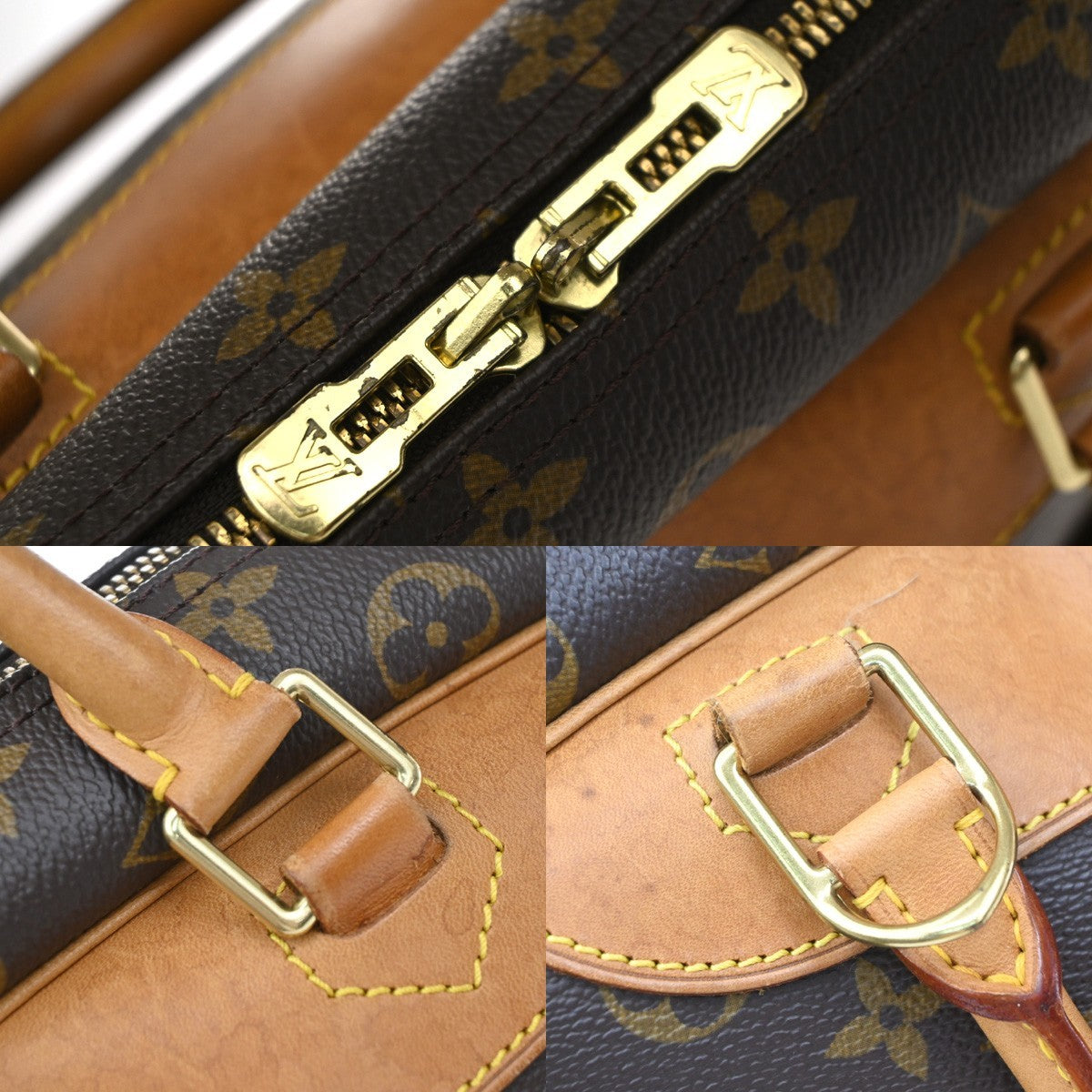 Louis Vuitton Deauville Monogram Canvas, Brown, Canvas, Handbag