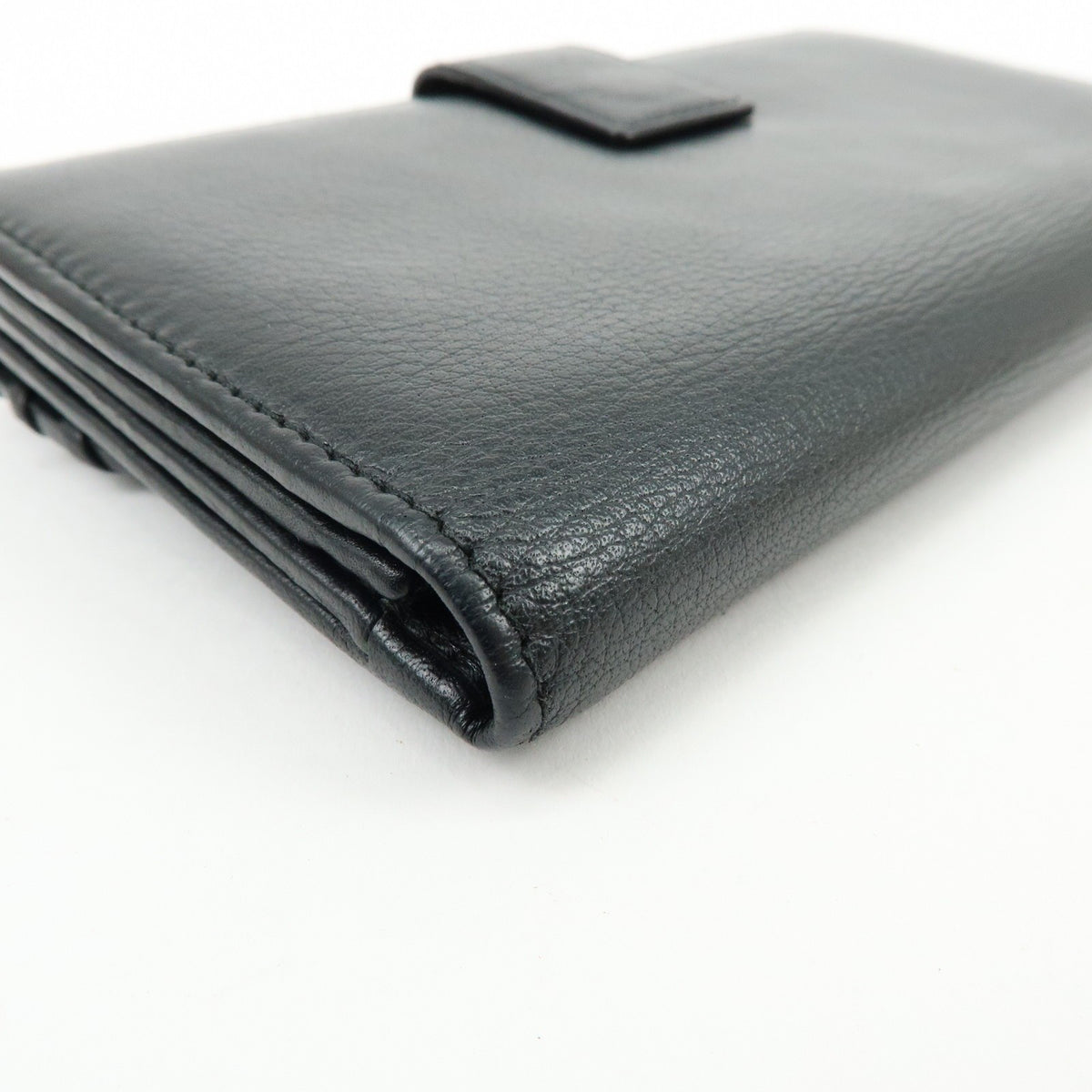 Christian Dior Trotter / Heart Motif Wallet Leather, Black, Leather, Wallet