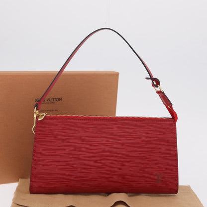 Louis Vuitton Pochette Accessoires Epi Leather, Red, Leather, Clutch