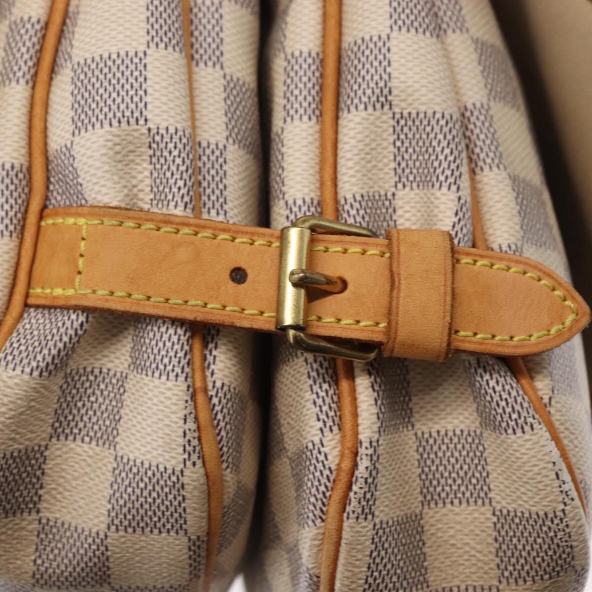 Louis Vuitton Saumur Damier Ebene, Beige, Canvas, Shoulder Bag