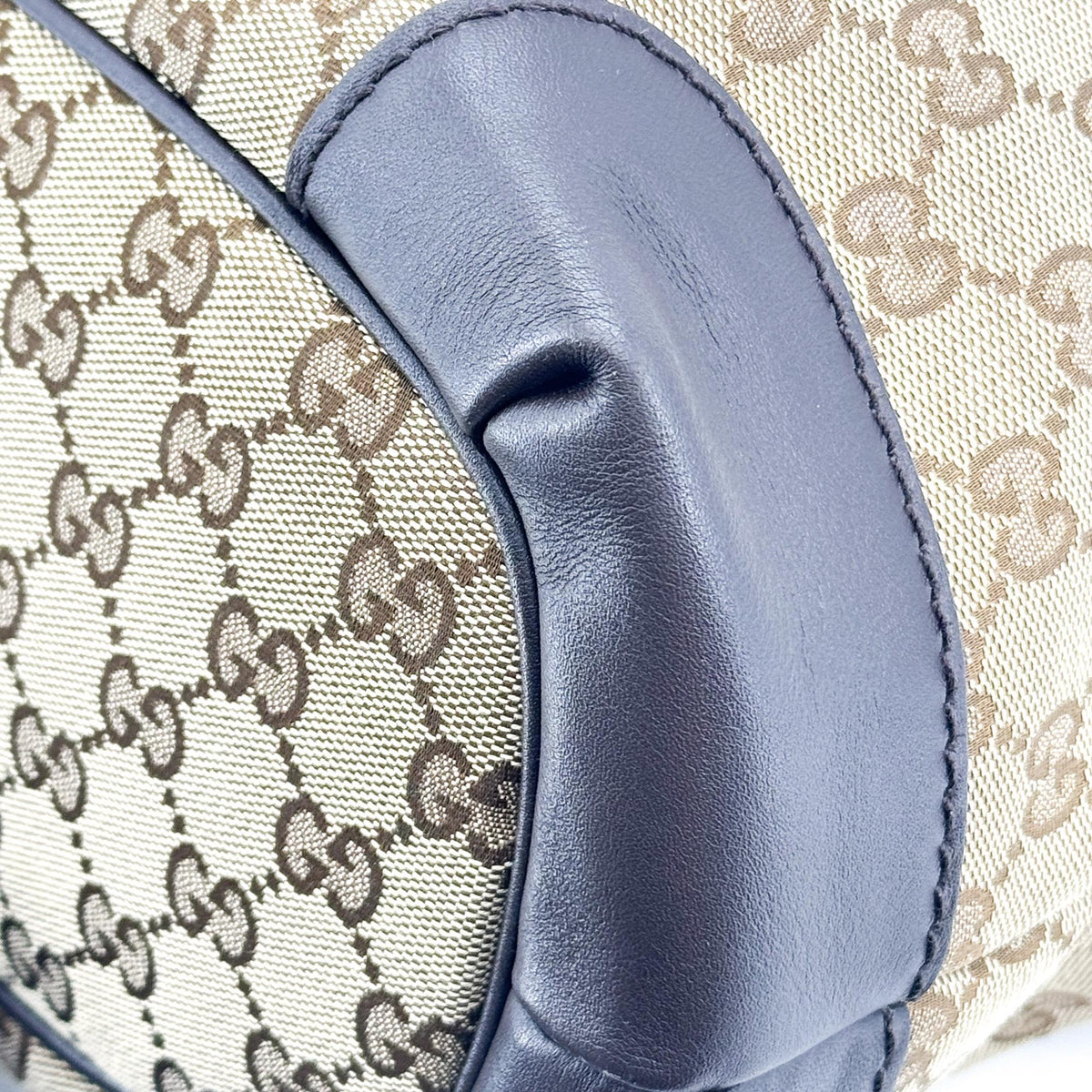 Gucci Sukey Top Handle Satchel GG Canvas with Leather, Brown, Canvas, Handbag