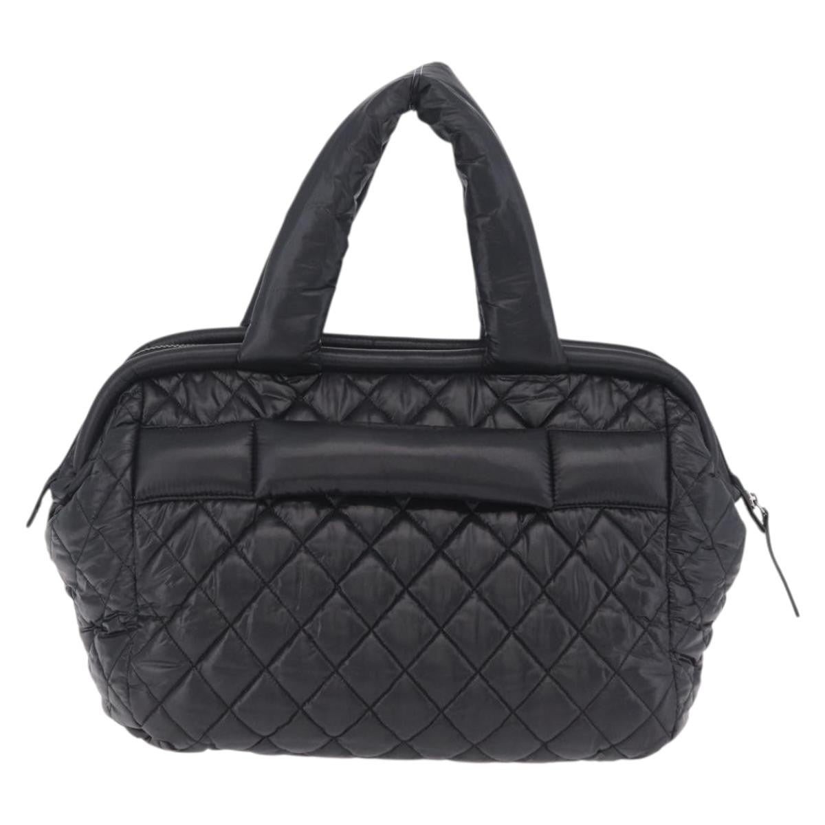 Chanel Coco Cocoon Bowling Quilted Nylon, Black, Nylon, Handbag