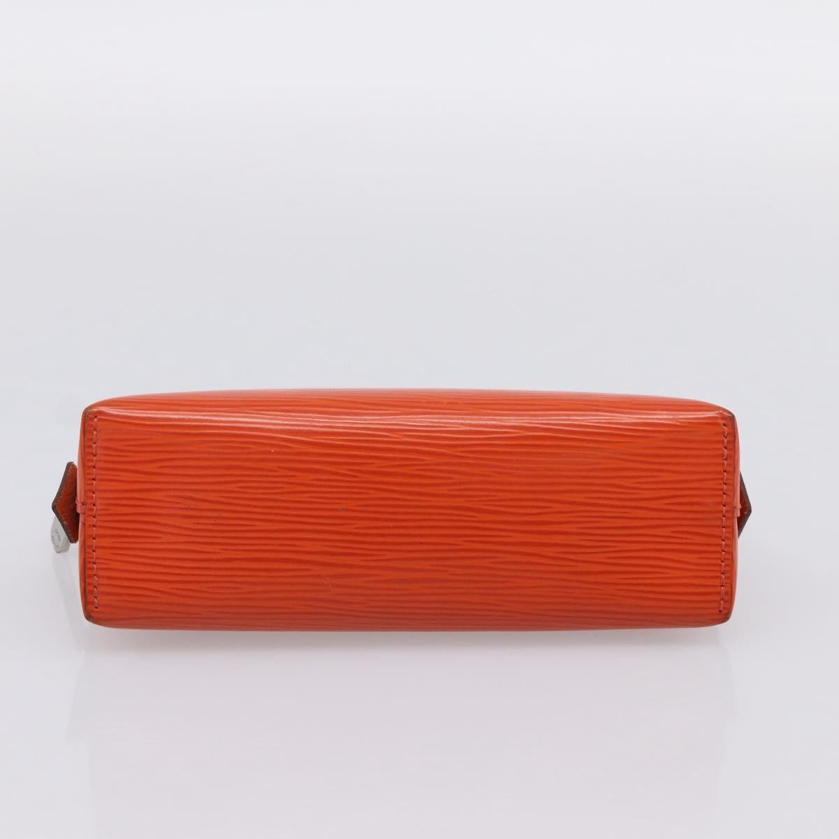 Louis Vuitton Cosmetic Epi Leather, Orange, Leather, Clutch