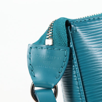 Louis Vuitton Pochette Accessoire, Blue, Leather, clutch
