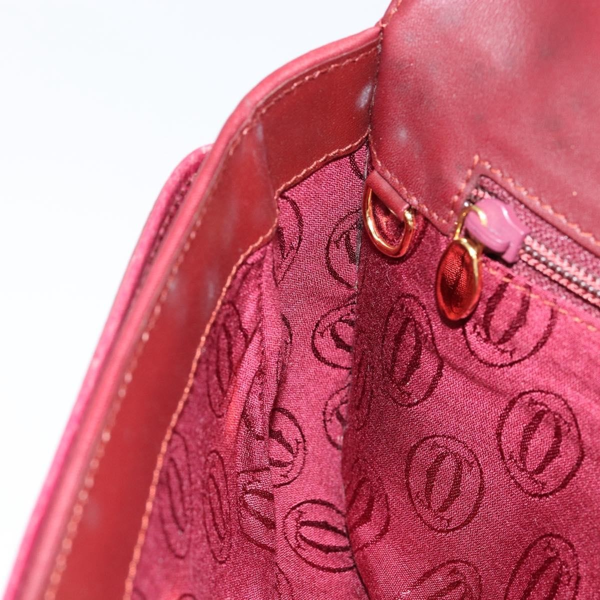 Cartier Must de Cartier Clutch Leather, Burgundy, Leather, Clutch