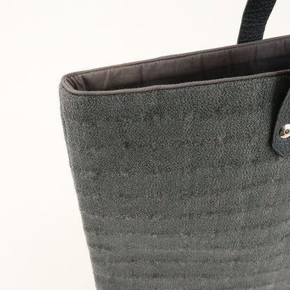Hermes Ahmedabad Woven Leather and Canvas, Gray, Canvas, Tote Bag