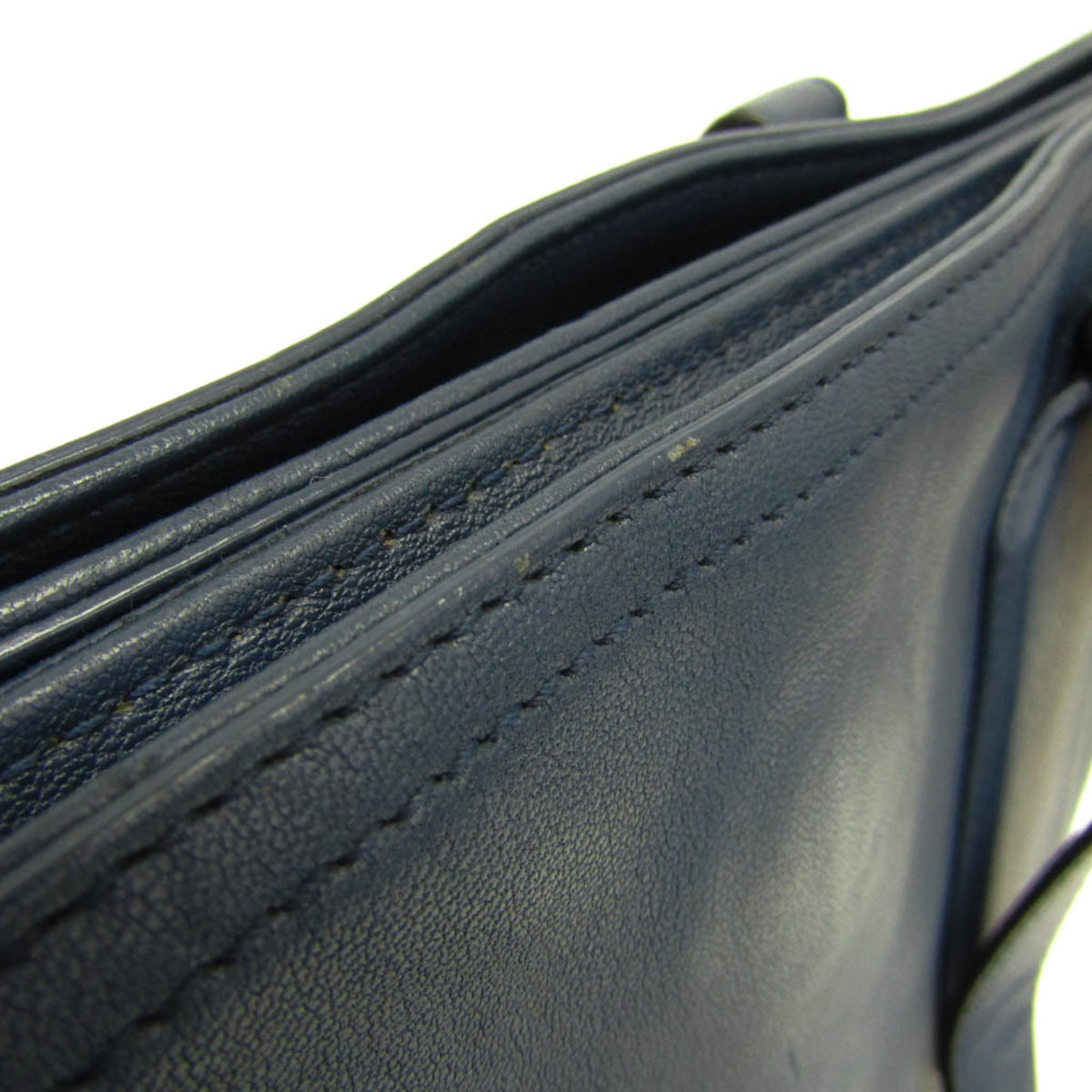 Bottega Veneta Intrecciato Leather, Navy, Leather, Briefcase