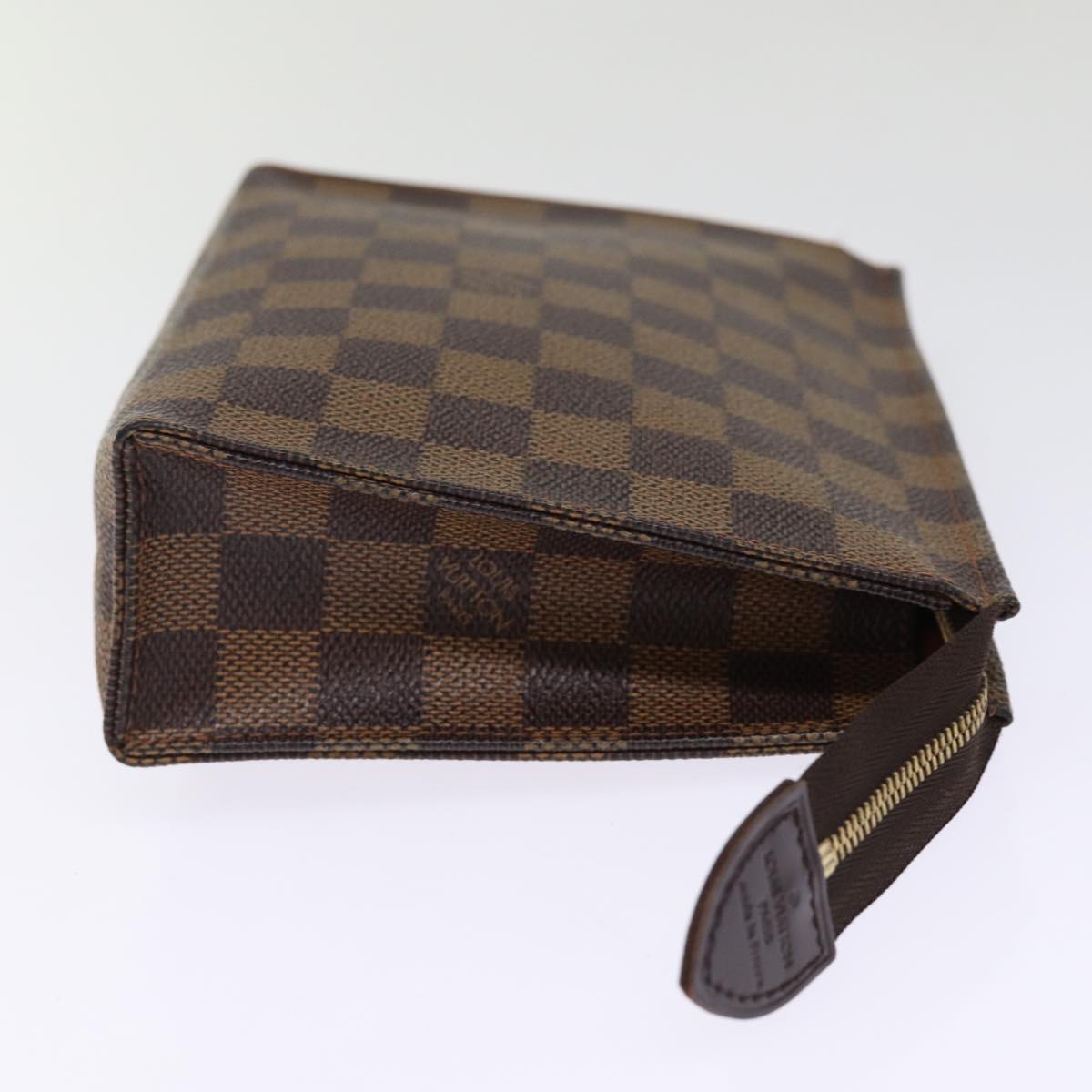 Louis Vuitton Poche Toilette, Brown, Canvas, clutch