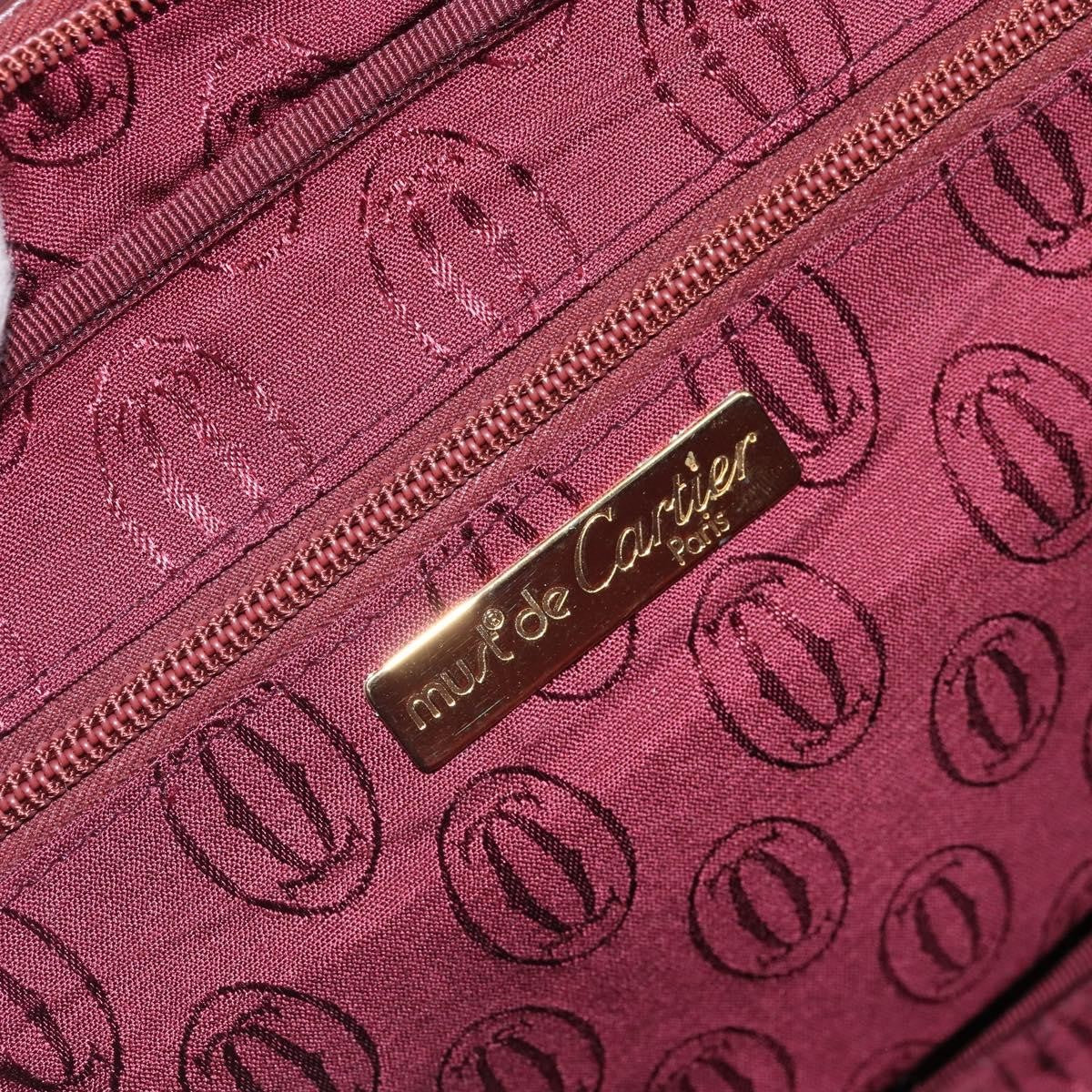 Cartier Must de cartier Leather, Burgundy, Leather, Shoulder Bag