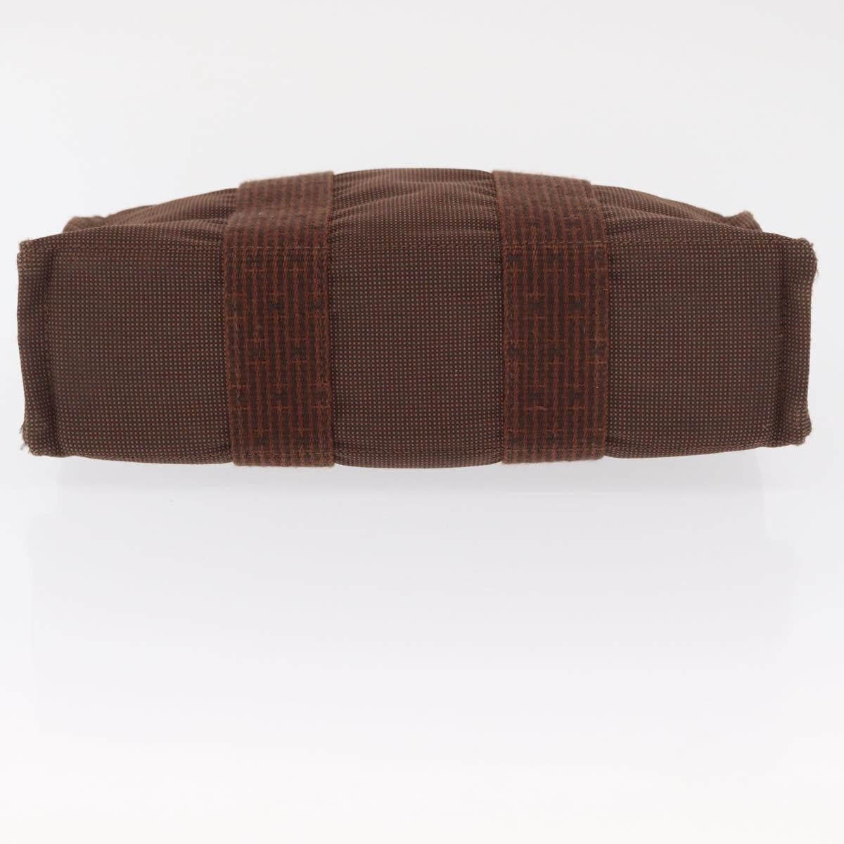 Hermes Fourre-tout Herline Canvas, Brown, Canvas, Tote Bag
