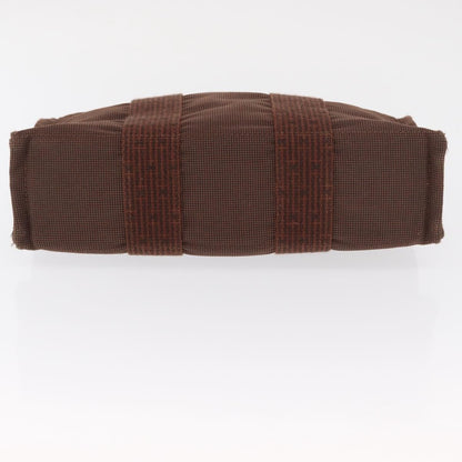 Hermes Fourre-tout Herline Canvas, Brown, Canvas, Tote Bag