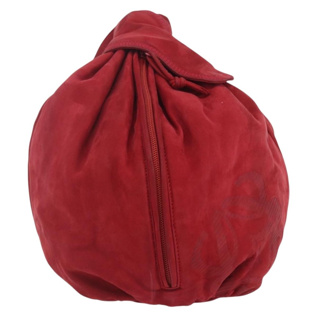 Loewe Anagram Leather, Red, Suede, Shoulder Bag