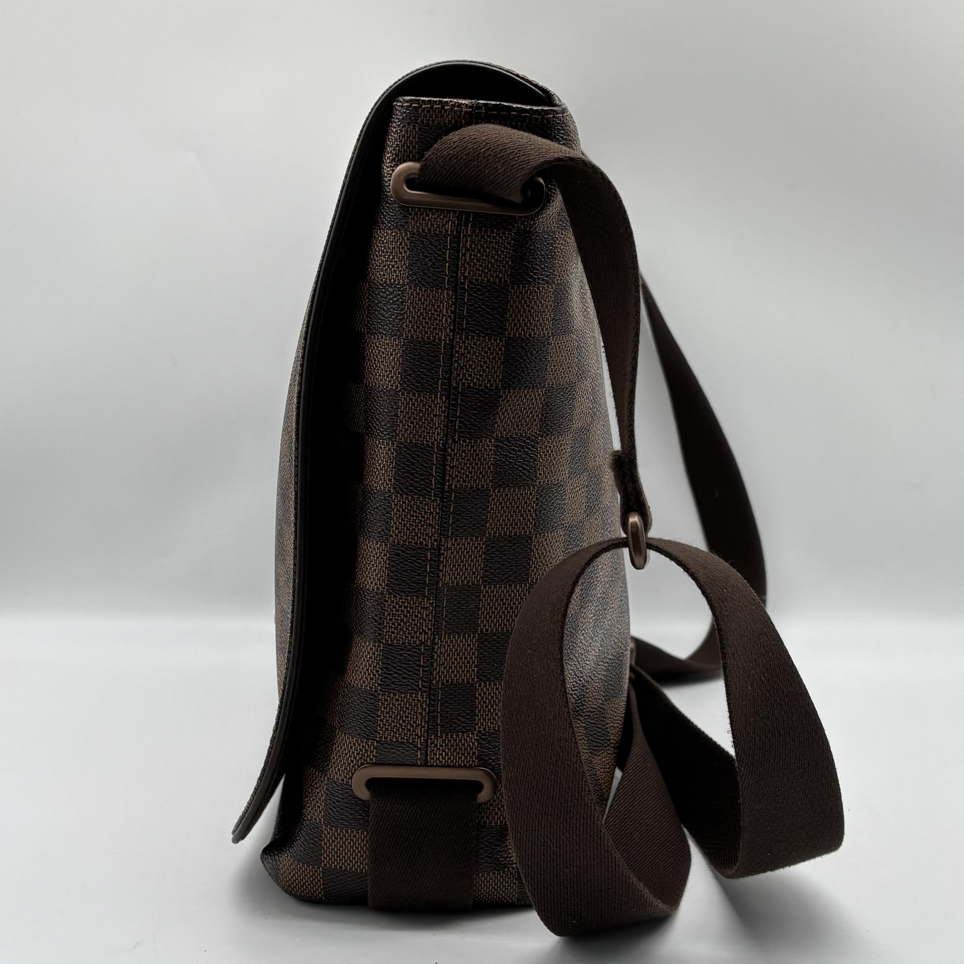 Louis Vuitton Brooklyn Damier, Brown, Canvas, Crossbody Bag