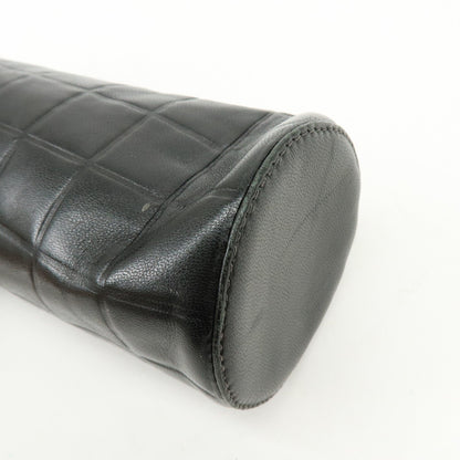 Chanel Chocolate Bar Cosmetic Quilted Lambskin, Black, Leather, Toiletry Case