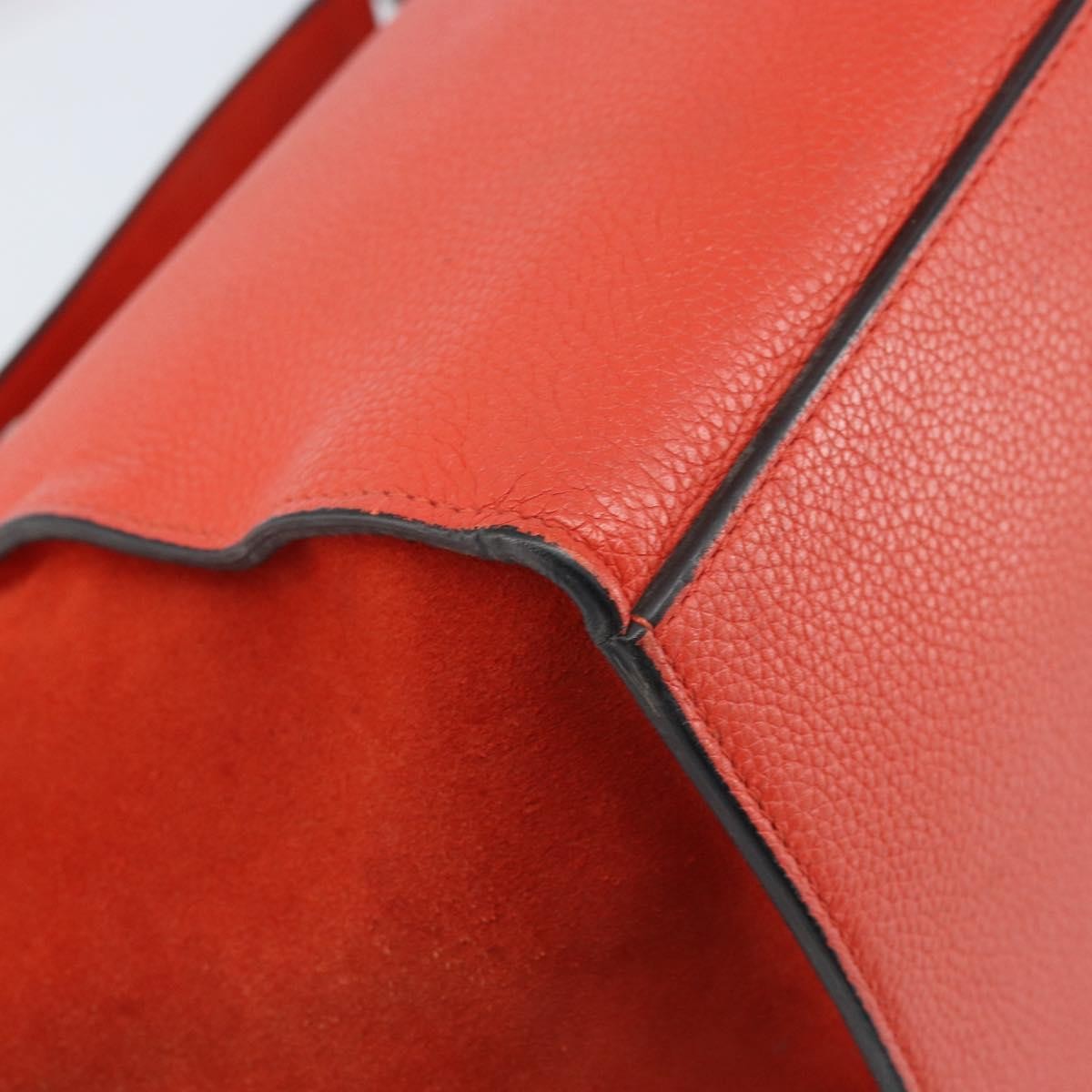 Celine Trapeze Leather with Suede, Orange, Leather, Handbag