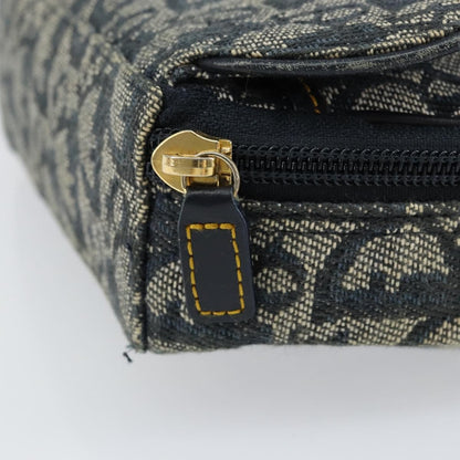Christian Dior Vintage Saddle Coin Purse Diorissimo Canvas, Blue, Canvas, Card Holder