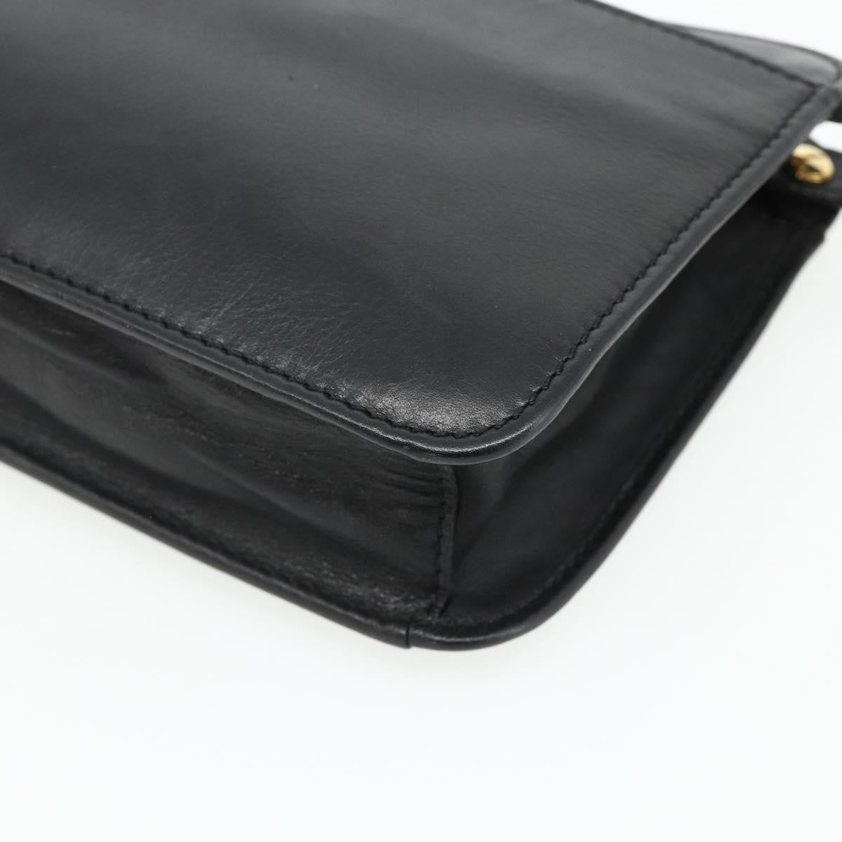 Celine Zip Clutch Leather, Black, Leather, Clutch