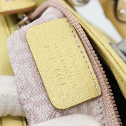 Salvatore Ferragamo Gancini Leather, Yellow, Leather, Handbag