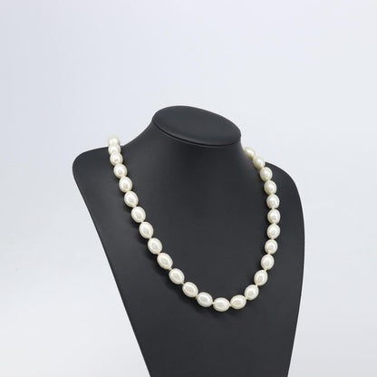 Chanel CC Pearl Metal and Pearls, White, Pearl, Necklace