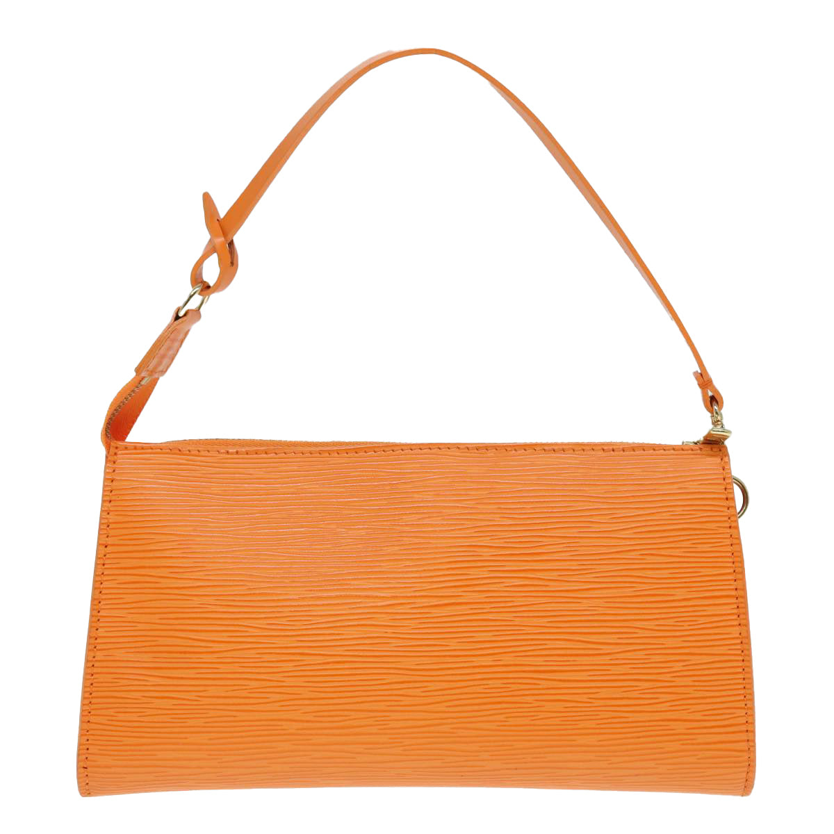 Louis Vuitton Pochette Accessoire, Orange, Leather, handbag