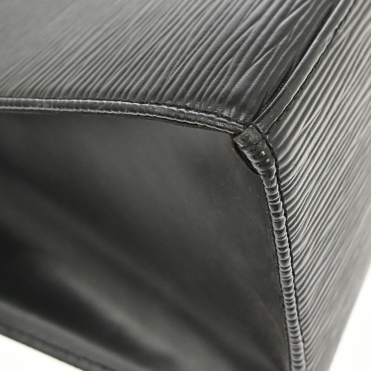 Louis Vuitton Croisette Epi, Black, Leather, Handbag