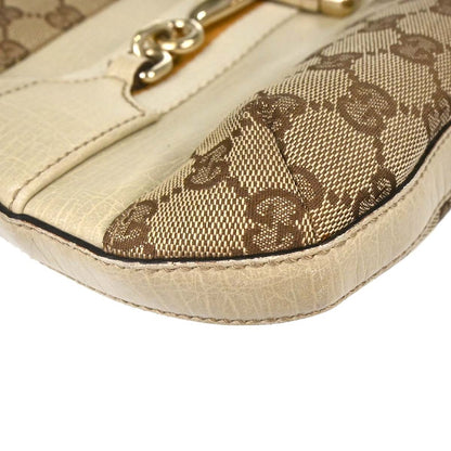 Gucci Horsebit Canvas, Beige, Canvas, Clutch