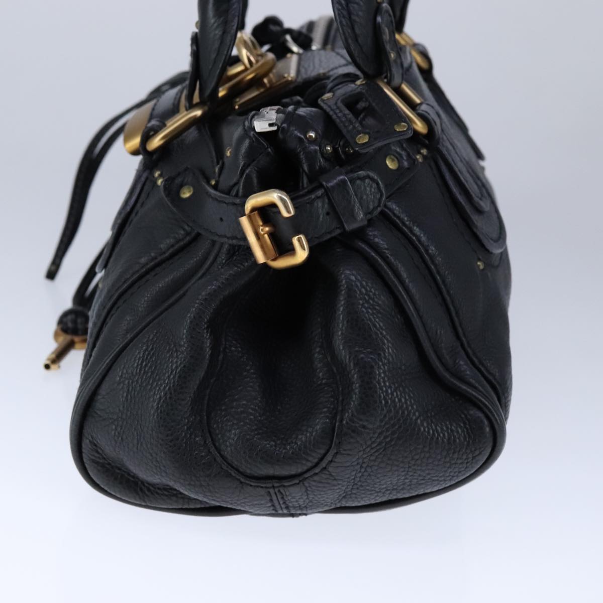 Chloé Paddington, Black, Leather, handbag