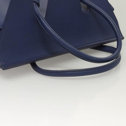 Céline Tie, Navy, Leather, handbag