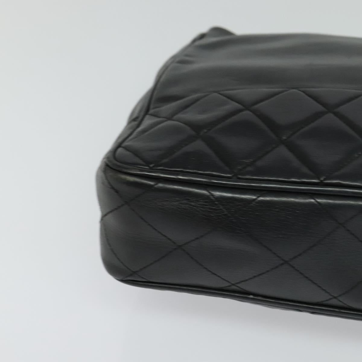 Chanel Vintage Grand Shopping Tote Quilted Calfskin, BLACK, LEATHER, Shoulder bag
