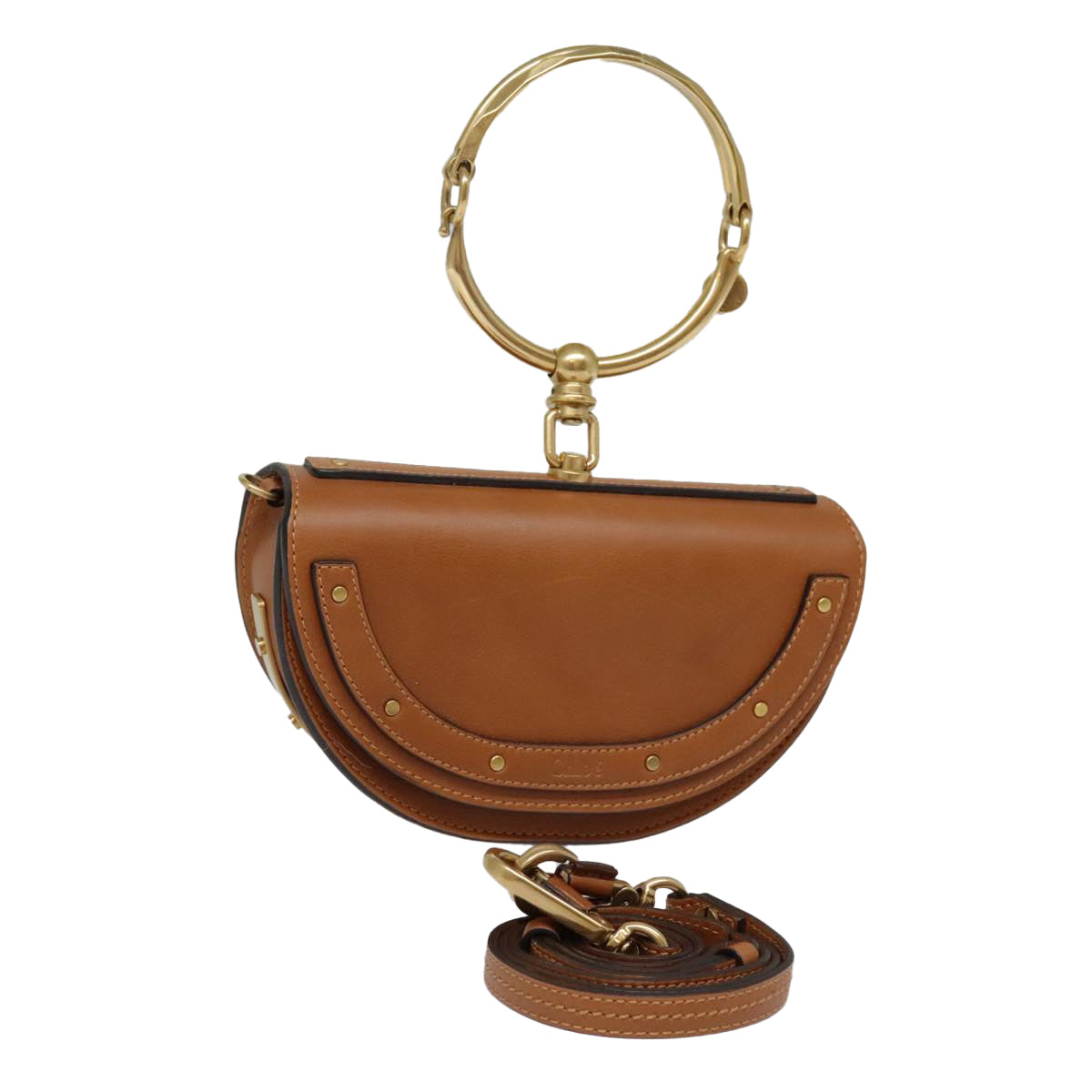 Chloé Nile, Brown, Leather, handbag