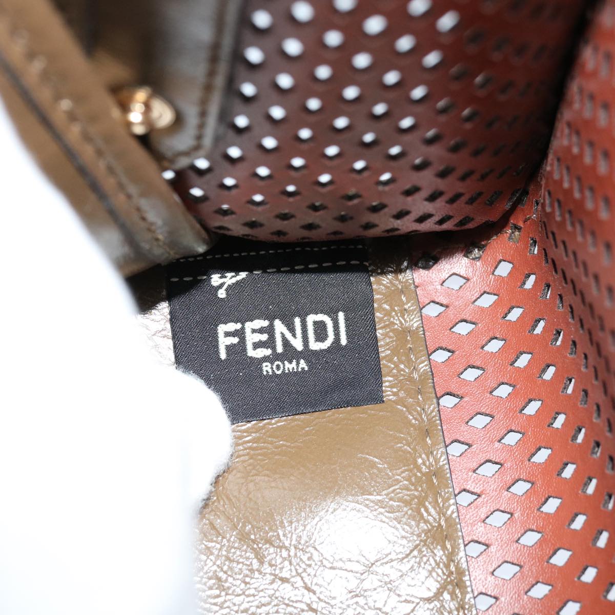 Fendi, White, Leather, clutch