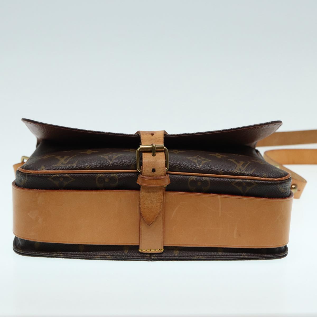 Louis Vuitton Cartouchiere, Brown, Canvas, shoulder