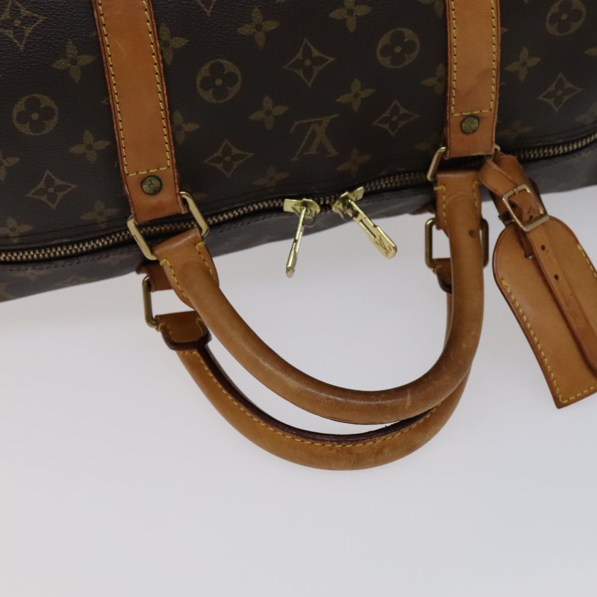 Louis Vuitton Keepall Bandoulière 60, Brown, Canvas, travel