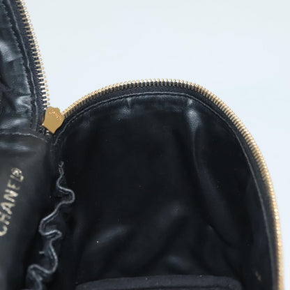 Chanel Vanity, Black, Leather, clutch
