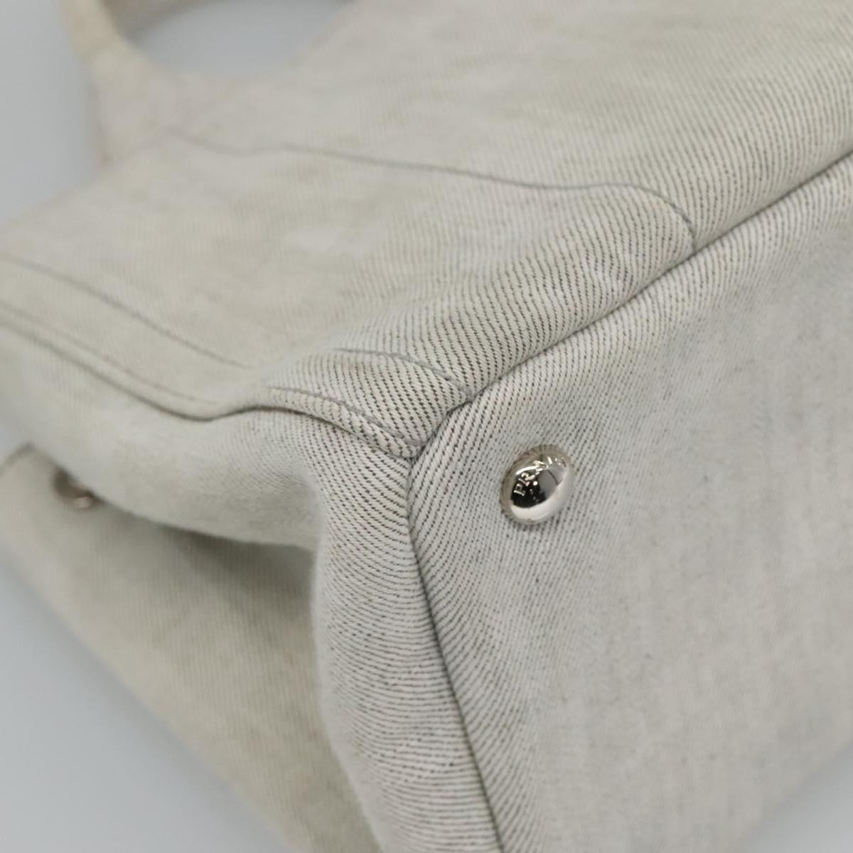 Prada Canapa, Grey, Denim - Jeans, handbag