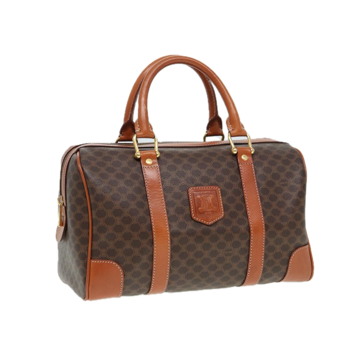 Céline Macadam, Brown, Canvas, handbag