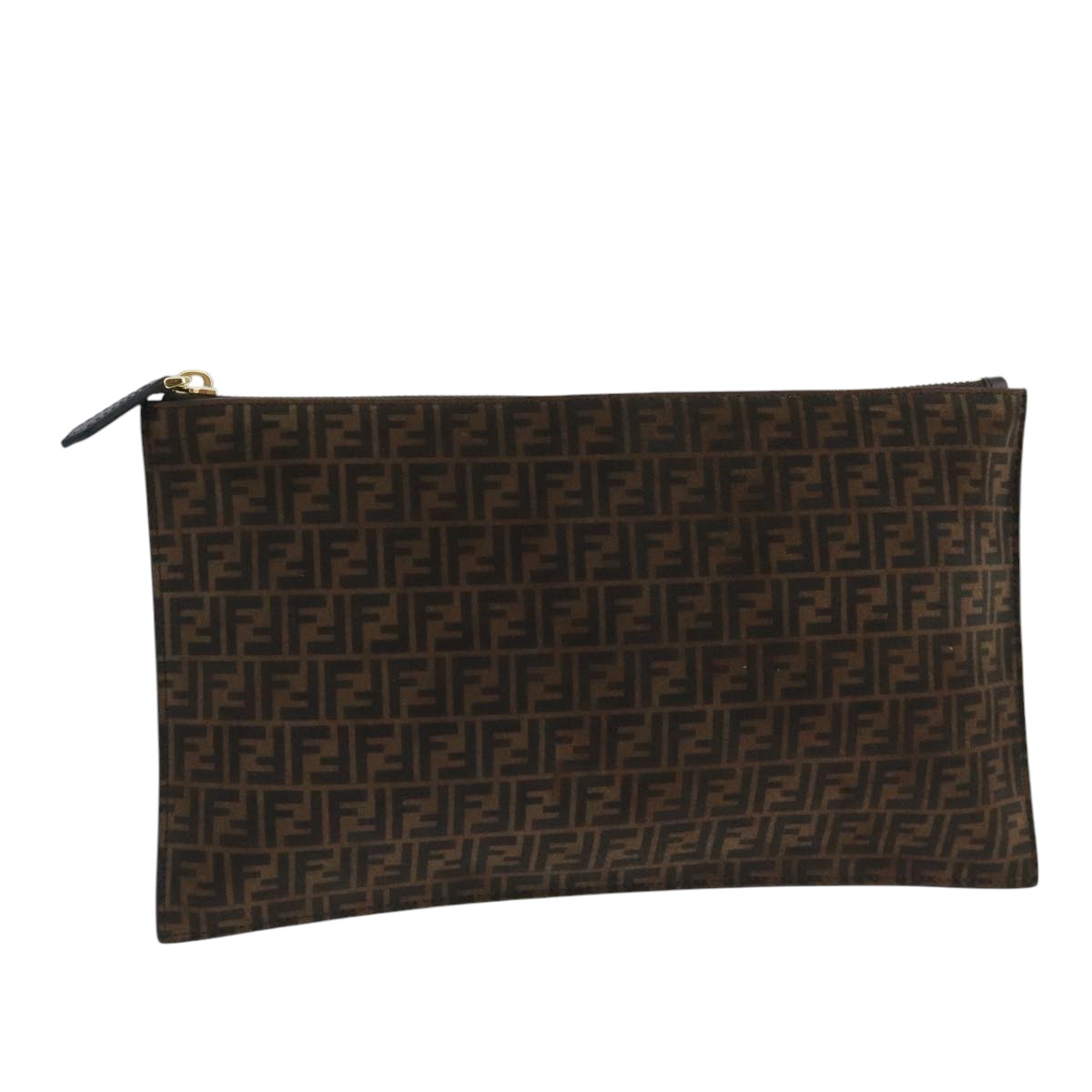 Fendi Zucchino, Brown, Canvas, clutch