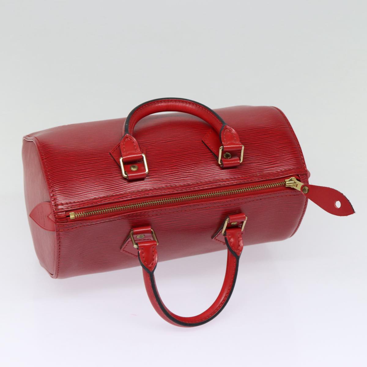 Louis Vuitton Speedy 25, Red, Leather, handbag