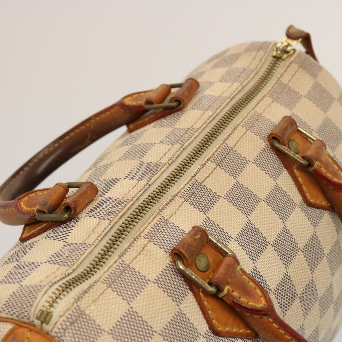 Louis Vuitton Speedy 25, White, Canvas, handbag