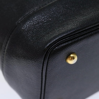 Versace Vanity, Black, Leather, handbag