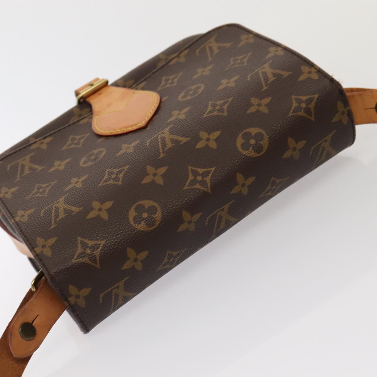 Louis Vuitton Cartouchière, Brown, Canvas, shoulder